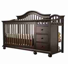crib and diaper changing table