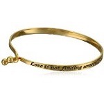 Amazon Collection Sterling Silver "Love" Catch Bangle Bracelet