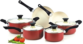 Cook N Home NC-00359 Nonstick Ceramic Coating 10-Piece Cookware Set