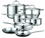 Cooks Standard 12-Piece Multi-Ply Clad Stainless-Steel Cookware Set