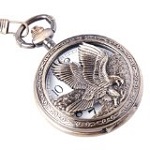 Eagle Design Pocket Watch Half Hunter Vintage Design PW-65