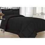 KingLinen Black Down Alternative Comforter Set Twin