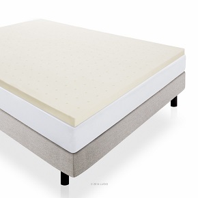 LUCID LinenSpa 2-Inch Ventilated Memory Foam Mattress Topper