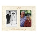 Malden International Designs 50th Anniversary Ceramic Milestones Picture Frame