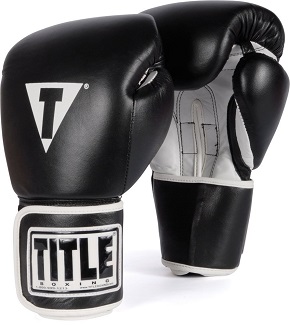 TITLE Boxing Pro Style Leather Training Gloves