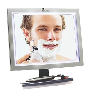 ToiletTree Deluxe LED Fogless Shower Mirror with Squeegee