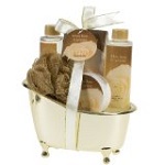 White Rose Jasmine Gold Tub Spa Bath Gift Set