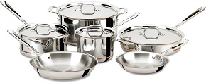 All-Clad 600822 SS Copper Core 5-Ply Bonded Dishwasher Safe Cookware Set