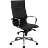 Flash Furniture High Back Black Ribbed Upholstered Leather Executive Office Chair