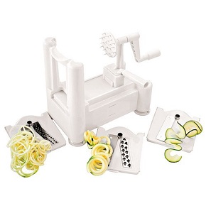 Paderno World Cuisine A4982799 Tri-Blade Plastic Spiral Vegetable Slicer