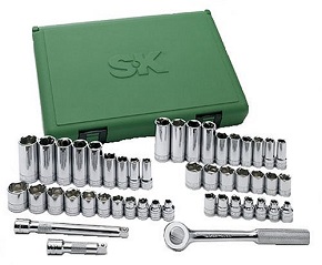 SK 94547 47 Piece 3/8-Inch Drive 6 Point Standard and Deep Socket Set