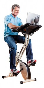 FitDesk v2.0 Desk Exercise Bike with Massage Bar