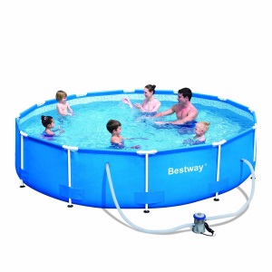 Bestway 12-Foot by 30-Inch Steel Pro Round Frame Pool Set