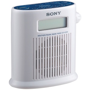 Sony ICFS79W AM-FM-Weather Band Digital Tuner Shower Radio big