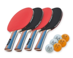 Killerspin JETSET 4 Table Tennis Paddle Set with Balls