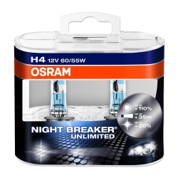 OSRAM - Night Breaker Unlimited H4 Super White Halogen