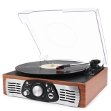 1byone-belt-drive-3-speed-stereo-turntable-with-built-in-speakers