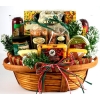 Organic Stores Christmas Gift Basket of Wisconsin Cheeses, Sausage, and Nuts