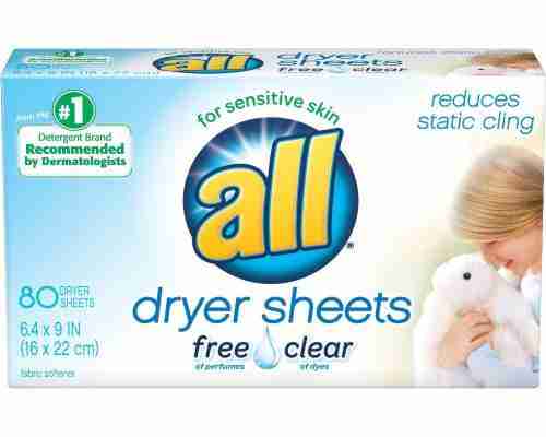 all Fabric Softener Dryer Sheets for sensitive skin